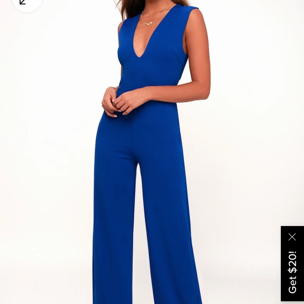 Lulus thinking out loud royal blue Jumpsuit